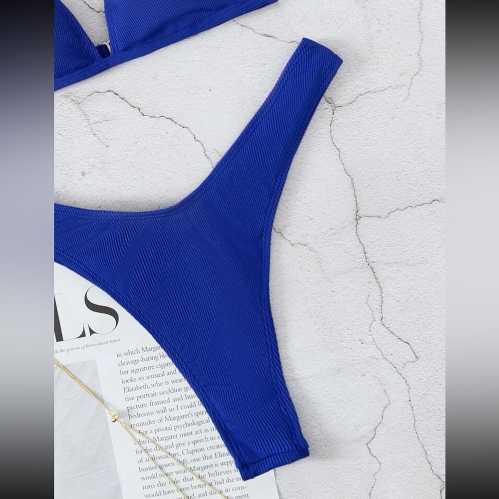 105. Stellar ribbed knit sexy thong bikini🌙 - Picture 2 of 4